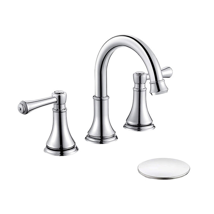 BowLift | Modern Sink Faucet Widespread Faucet with 2 Handles and 3 Holes