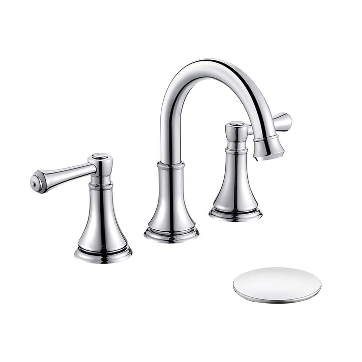 BowLift | Modern Sink Faucet Widespread Faucet with 2 Handles and 3 Holes