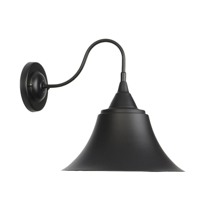 BowLift | Metal Black/Rust Sconces Light Cone Shade 1-Light Industrial Wall Mounted Lighting with Gooseneck