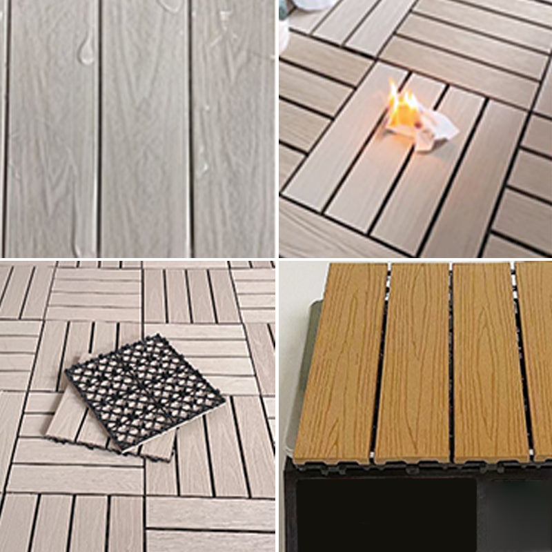 BowLift | Square Engineer Wooden Floor Water Repellent Smooth Tile for Patio Garden