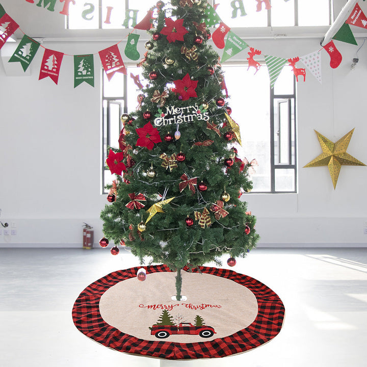 BowLift | Linen Tree Skirt Car Christmas Tree 120CM Christmas Decoration Tree