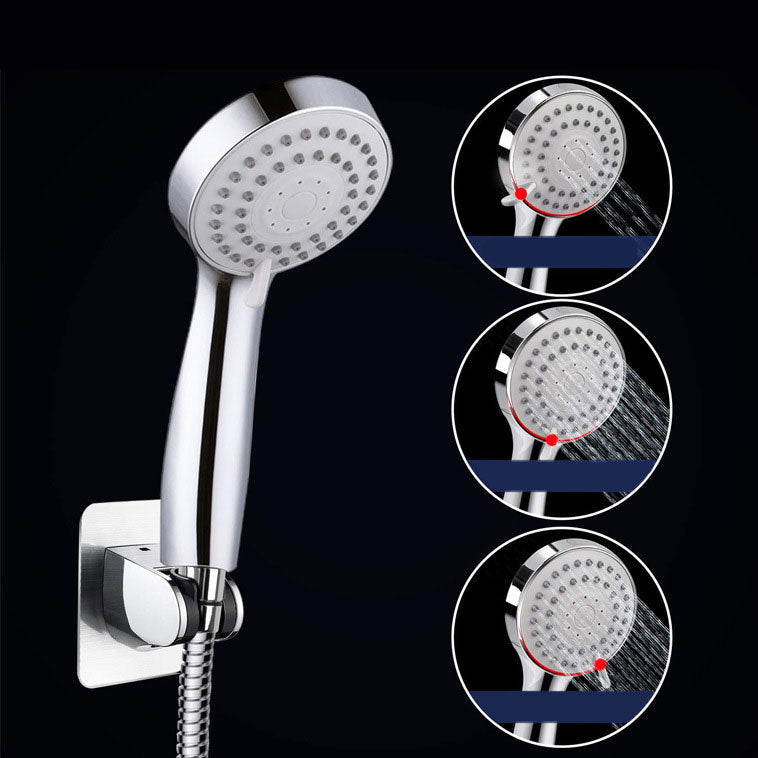 BowLift | 4-Setting Silver Shower Set Concealed Wall Mount Holder Tee with Outlet