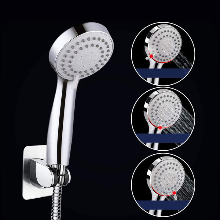 BowLift | 4-Setting Silver Shower Set Concealed Wall Mount Holder Tee with Outlet