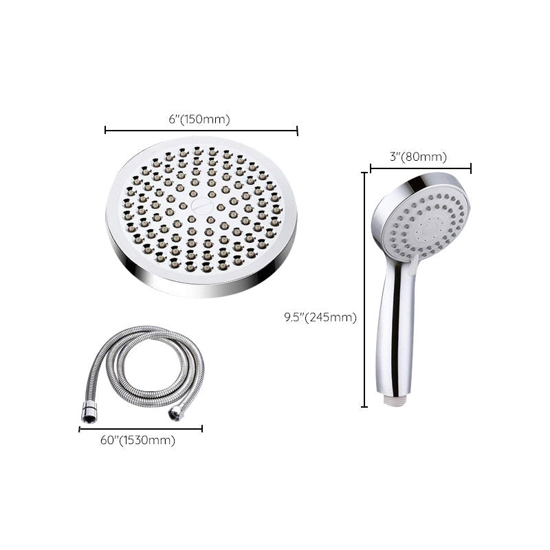 BowLift | 4-Setting Silver Shower Set Hidden Wall Mount Holder Tee with Socket