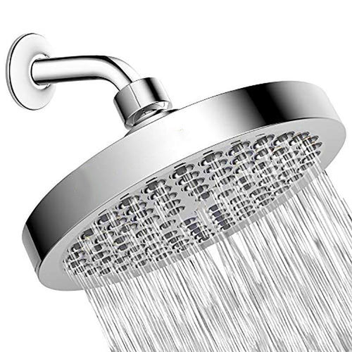 BowLift | Round Pressure Regulated Rain Shower Head Wall Mount Adjustable Shower Head