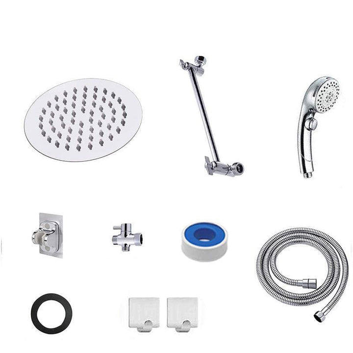 BowLift | Stainless Steel 8 Inch Shower Set 5 Sprays Handheld Shower Head Shower Arm