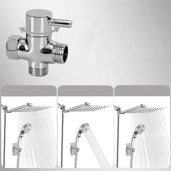 BowLift | Stainless Steel 8 Inch Shower Set 5 Sprays Handheld Shower Head Shower Arm
