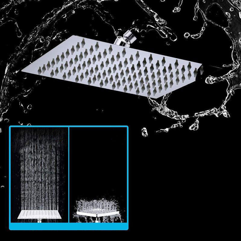 BowLift | High Pressure 8 Inch Shower Set 3-Function Hand Shower Stainless Steel Square Ceiling Shower Head
