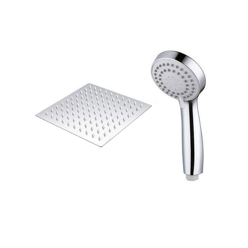 BowLift | High Pressure 8 Inch Shower Set 3-Function Hand Shower Stainless Steel Square Ceiling Shower Head