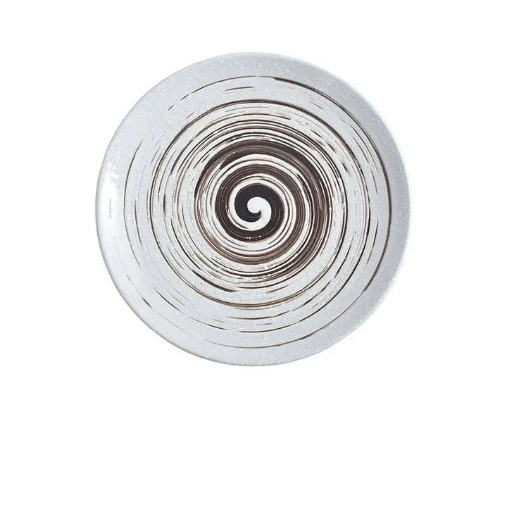 6/8/10" Ceramic Flat Dish Retro Japanese Style Steak Plate Pasta Tray | Bowlift