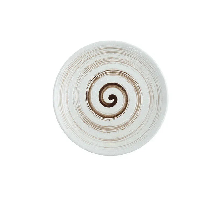 6/8/10" Ceramic Flat Dish Retro Japanese Style Steak Plate Pasta Tray | Bowlift