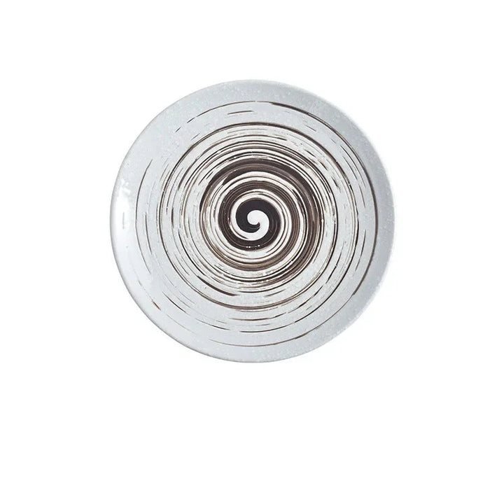 6/8/10" Ceramic Flat Dish Retro Japanese Style Steak Plate Pasta Tray | Bowlift