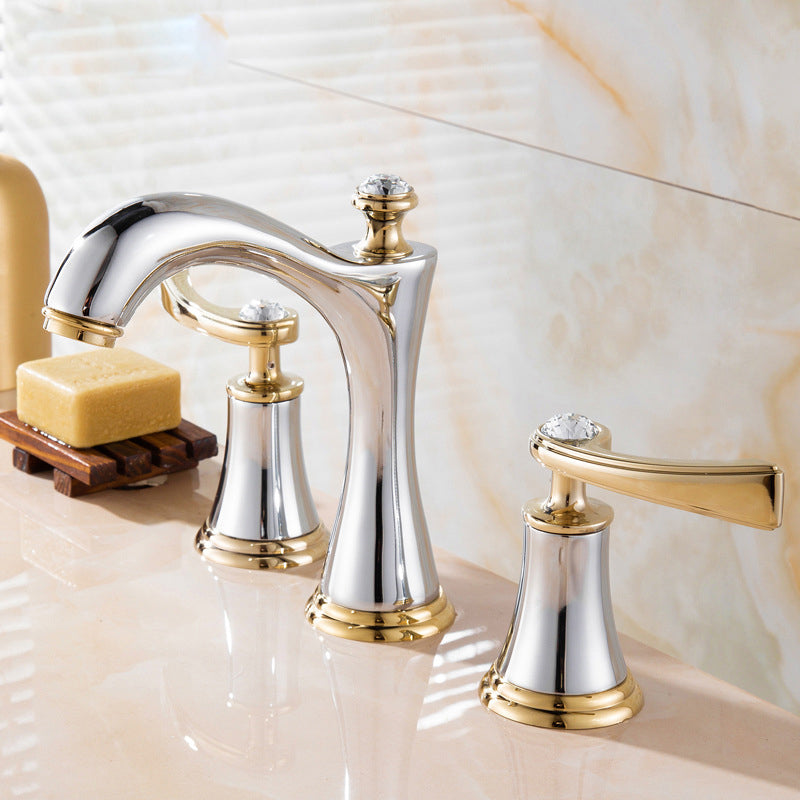 BowLift | Modern Vessel Faucet Brass 2 Handles Low Arc Vessel Faucet for Home