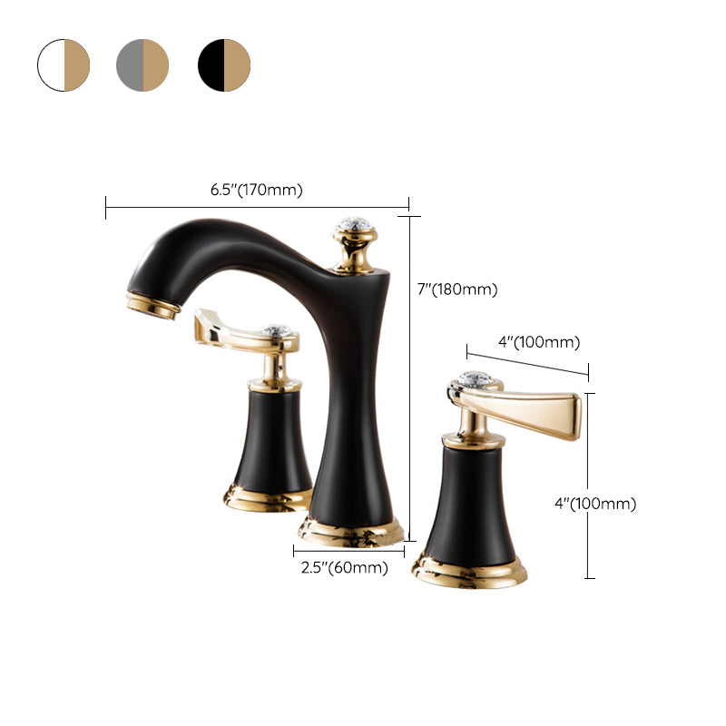 BowLift | Modern Vessel Faucet Brass 2 Handles Low Arc Vessel Faucet for Home