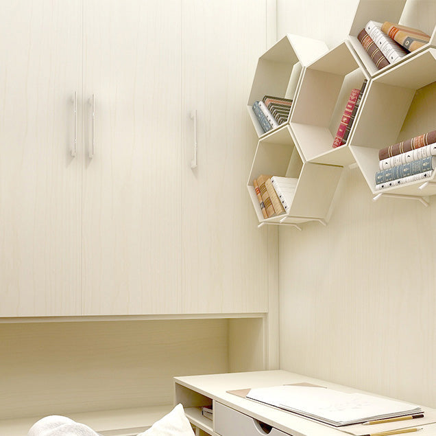 BowLift | Modern Pearl Wainscoting PVC Wood Grain Wall Access Panel Peel and Stick Wall Tile