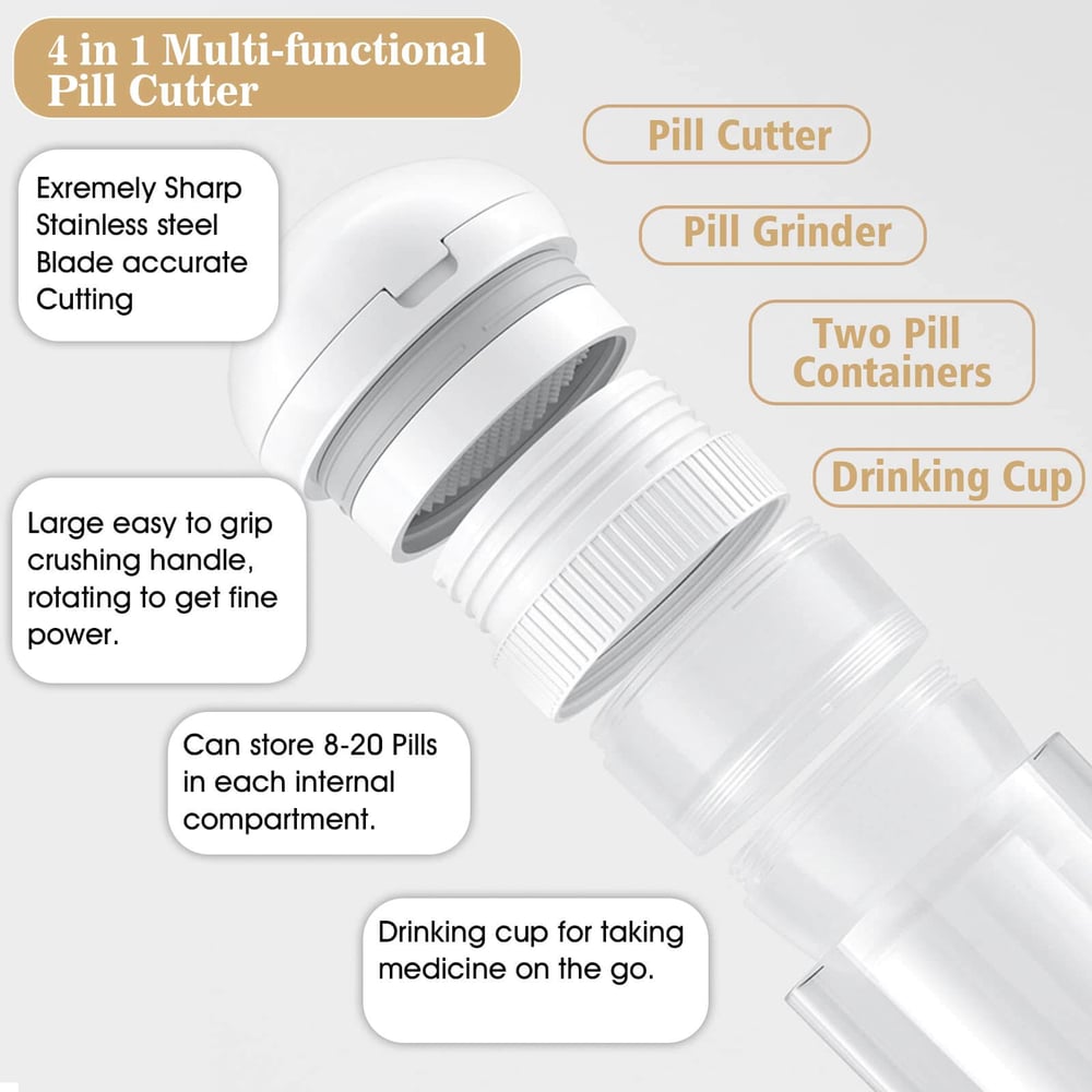 Pill cutter with dispenser | Bowlift