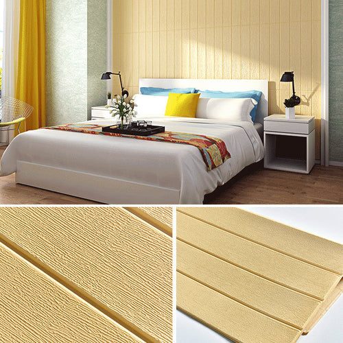 BowLift | Farmhouse Wall Plank 3D Brick Bedroom and Living Room Wall Panel Set of 10