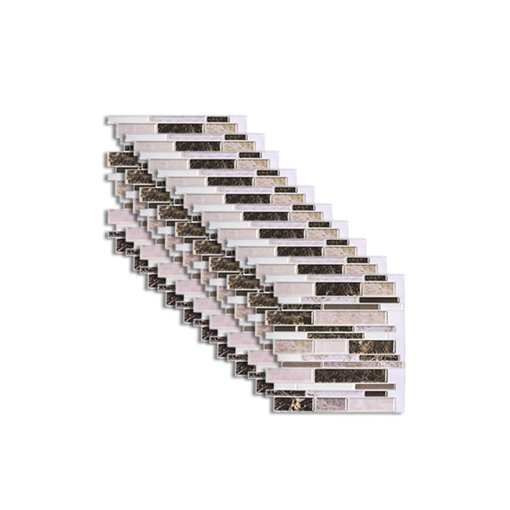BowLift | Peel and Stick Wall Tile Rectangle PVC Subway Waterproof Peel & Stick Tile 10-Pack