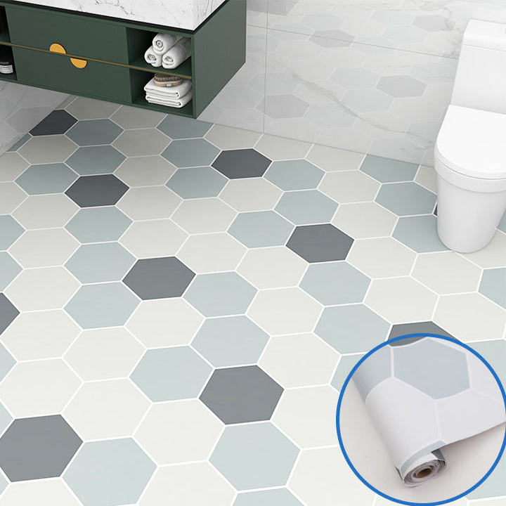 BowLift | Modern vinyl floor planks peel & stick grid print PVC flooring