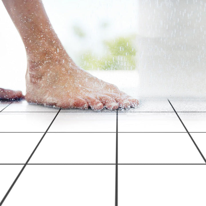 BowLift | Modern vinyl floor planks peel & stick grid print PVC flooring