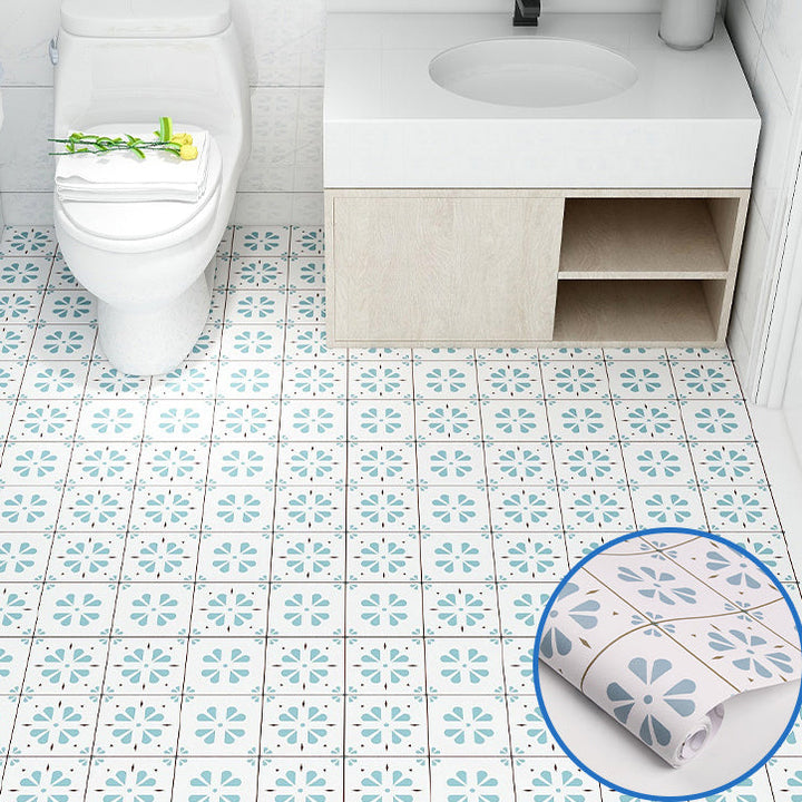 BowLift | Modern vinyl floor planks peel & stick grid print PVC flooring