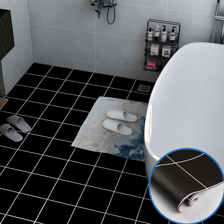 BowLift | Modern vinyl floor planks peel & stick grid print PVC flooring
