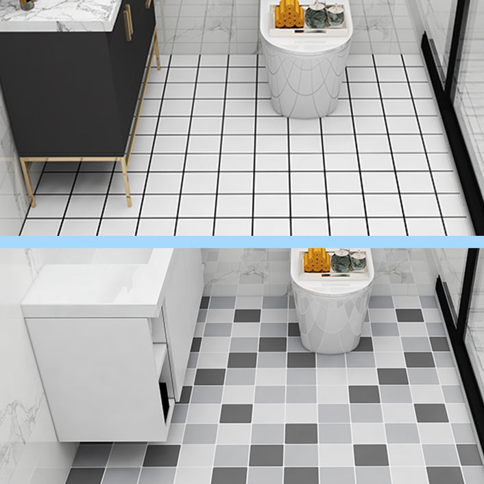 BowLift | Modern vinyl floor planks peel & stick grid print PVC flooring