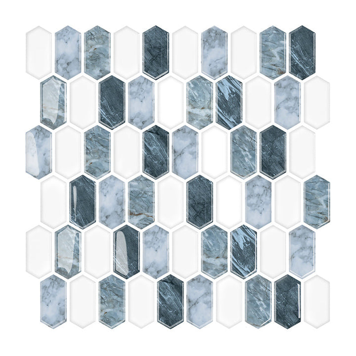 BowLift | Polygon Peel and Stick Wall Tile PVC 30 cm x 30 cm Peel and Stick Tile for the Kitchen
