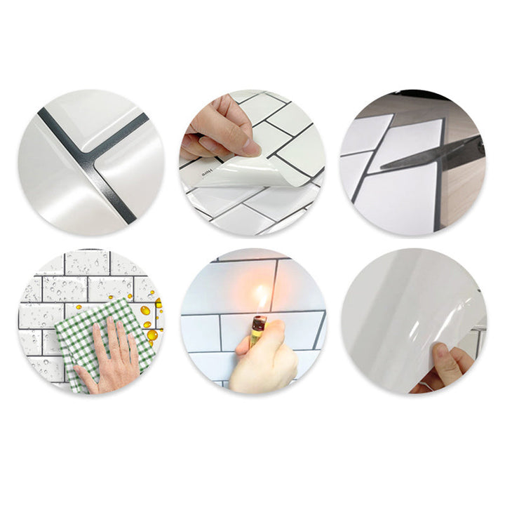 BowLift | Polygon Peel and Stick Wall Tile PVC 30 cm x 30 cm Peel and Stick Tile for the Kitchen