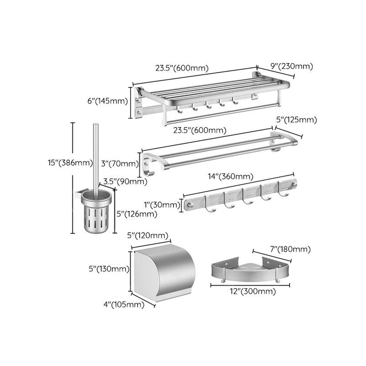 BowLift | Contemporary Silver Bathroom Accessories as Individual Piece or in Set