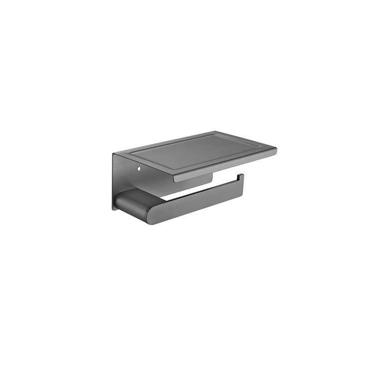BowLift | 5-piece modern bathroom accessory set made of stainless steel with towel rail/robe hooks/toilet paper holder