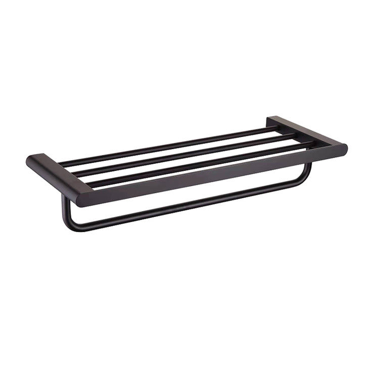 BowLift | 5-piece modern bathroom accessory set made of stainless steel with towel rail/robe hooks/toilet paper holder
