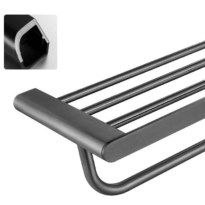 BowLift | 5-piece modern bathroom accessory set made of stainless steel with towel bar/robe hooks/paper holder