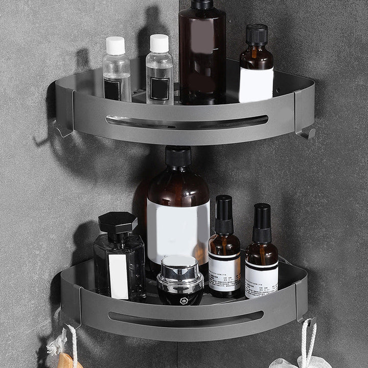 BowLift | Modern Bathroom Hardware Set in Stainless Steel Matte Gray Bathrobe Hook/Towel Bar