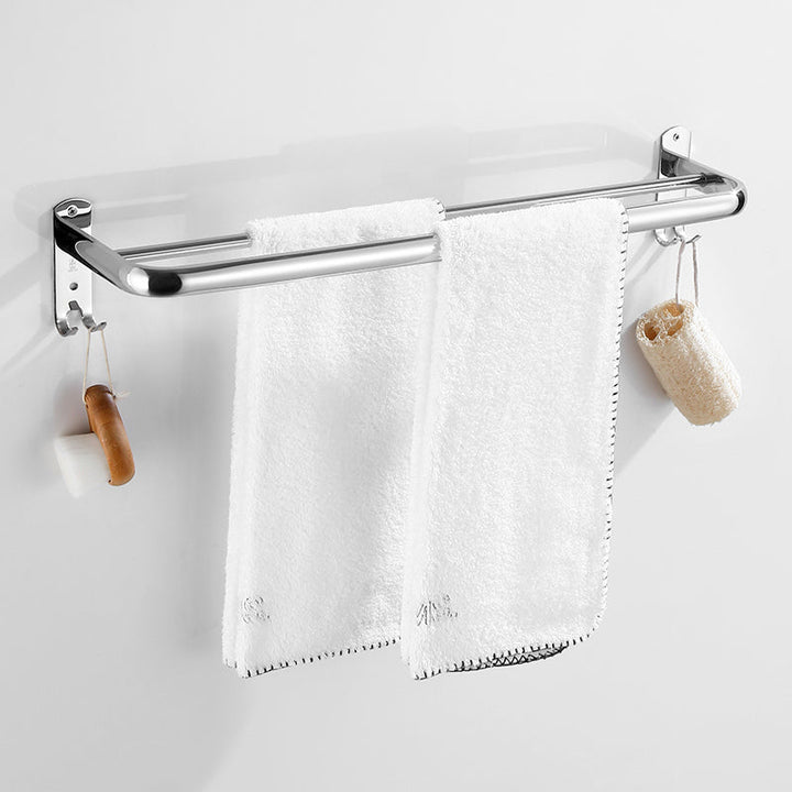 BowLift | Modern Bathroom Set with Bathroom Shelf/Towel Bar Polished Chrome Bathroom Accessory Set
