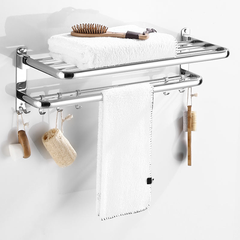 BowLift | Modern Bathroom Set with Bathroom Shelf/Towel Bar Polished Chrome Bathroom Accessory Set