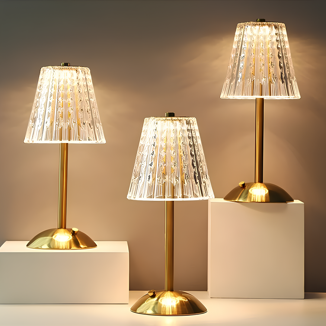 BowLift | Golden Crystal Table Lamp