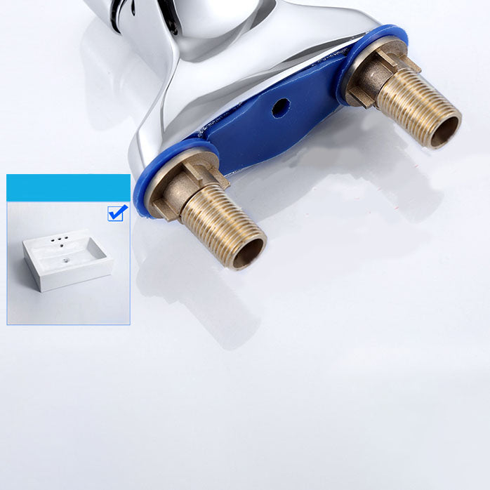 BowLift | Three-Hole Centerset Bathroom Sink Faucet Contemporary Brass Faucet