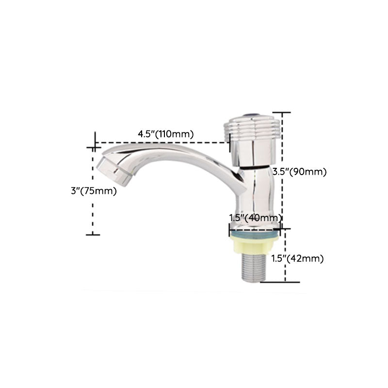 BowLift | Modern bathroom faucet chrome knob handle with water hose sink faucet