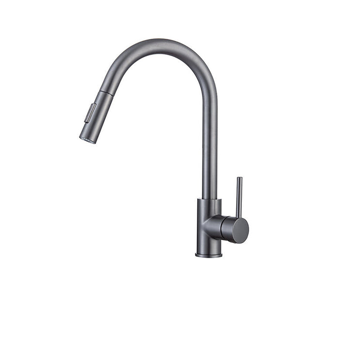 BowLift | Goose Neck Kitchen Sink Faucet Three-Way Flow with Pull-Down Spray Head