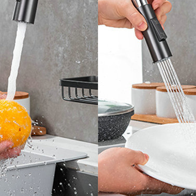 BowLift | Goose Neck Kitchen Sink Faucet Three-Way Flow with Pull-Down Spray Head