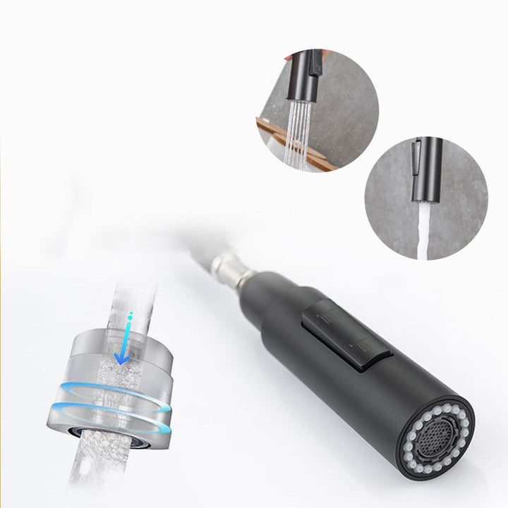 BowLift | Goose Neck Kitchen Sink Faucet Three-Way with Pull-Down Spray Head