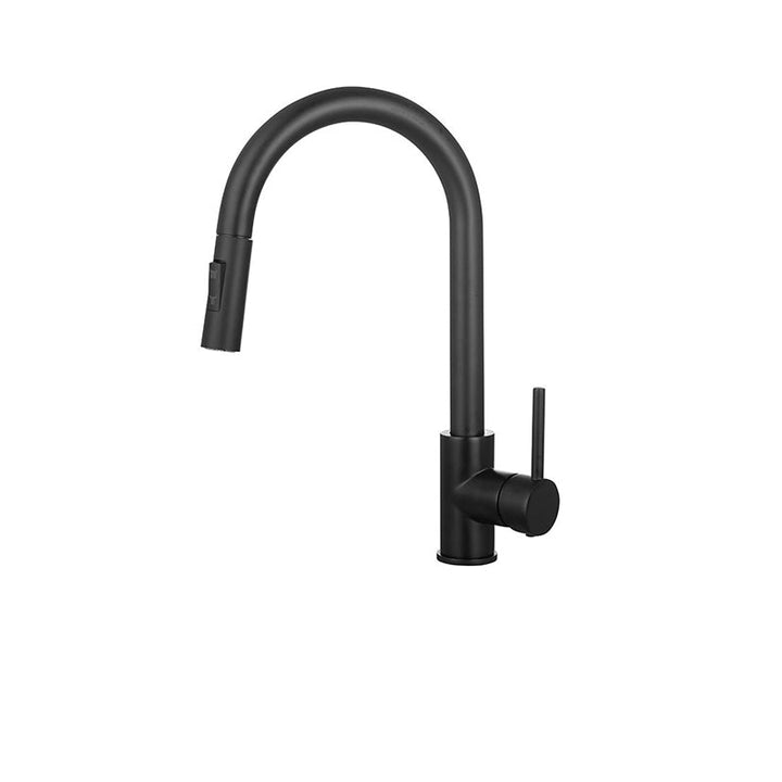 BowLift | Goose Neck Kitchen Sink Faucet Three-Way Flow with Pull-Down Spray Head