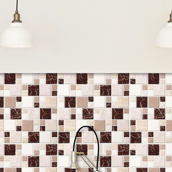 BowLift | Pattern Matte Color Stone Peel and Stick Mosaic Tile Peel and Stick Tile Set of 2