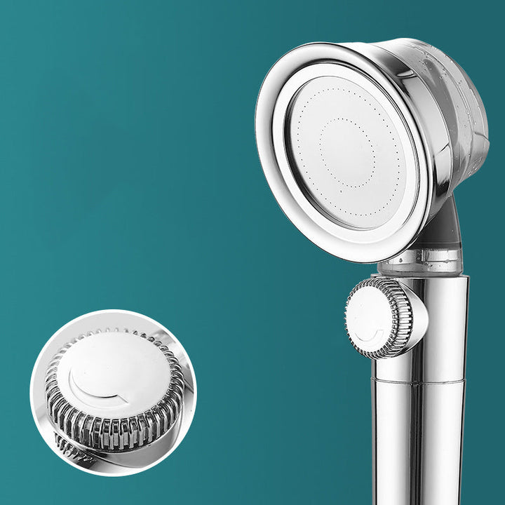 BowLift | Modern Standard Shower Head Round Metal Adjustable Spray Pattern Shower Head
