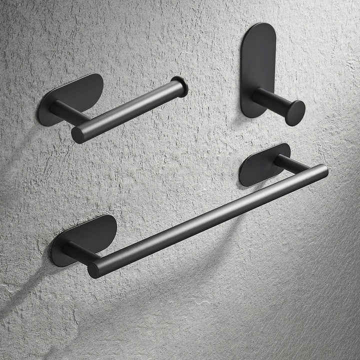 BowLift | 4-piece traditional bathroom hardware set with towel ring/paper holder & bath towel hook