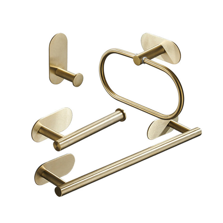 BowLift | 4-piece traditional bathroom hardware set with towel ring/paper holder & bath towel hook