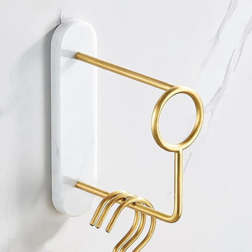 BowLift | Modern bathroom accessories as a single piece or as a set in marble and metal