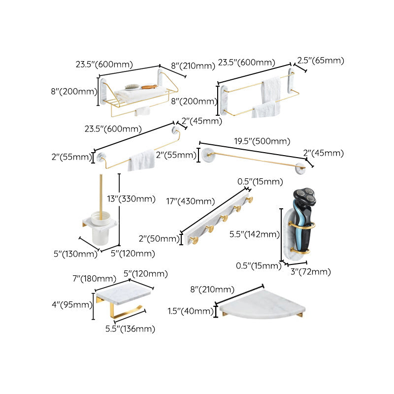 BowLift | Modern bathroom accessories as a single piece or as a set in marble and metal