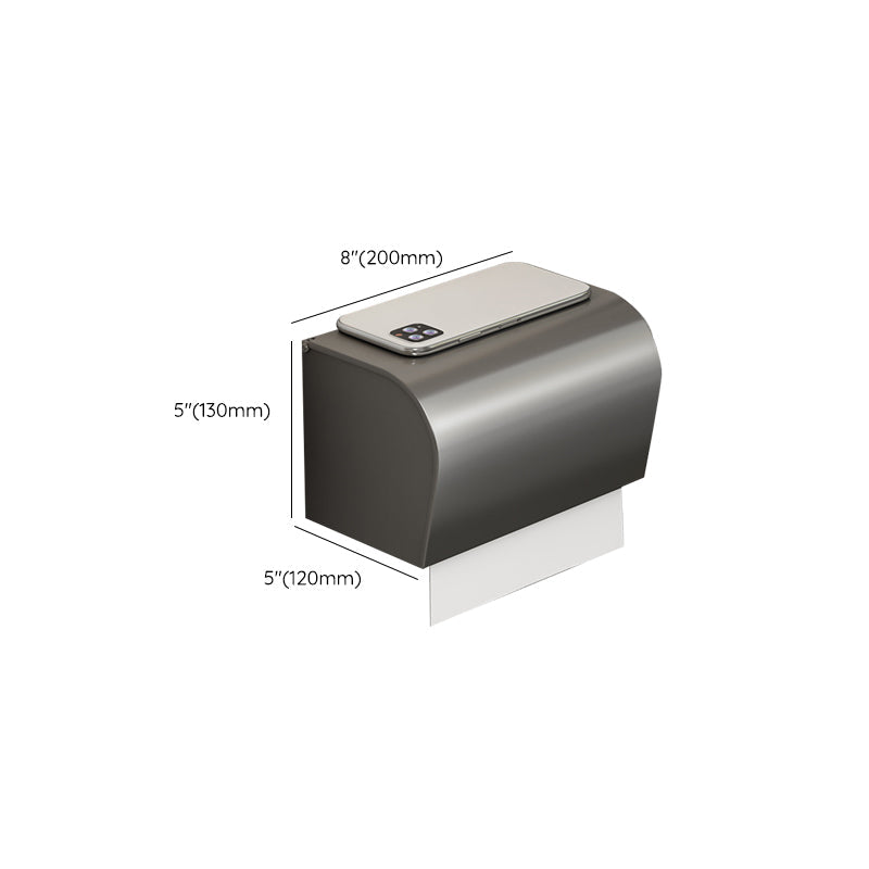 BowLift | Gray contemporary bathroom accessory set Bathroom shelf/towel holder & bathrobe hook incl.